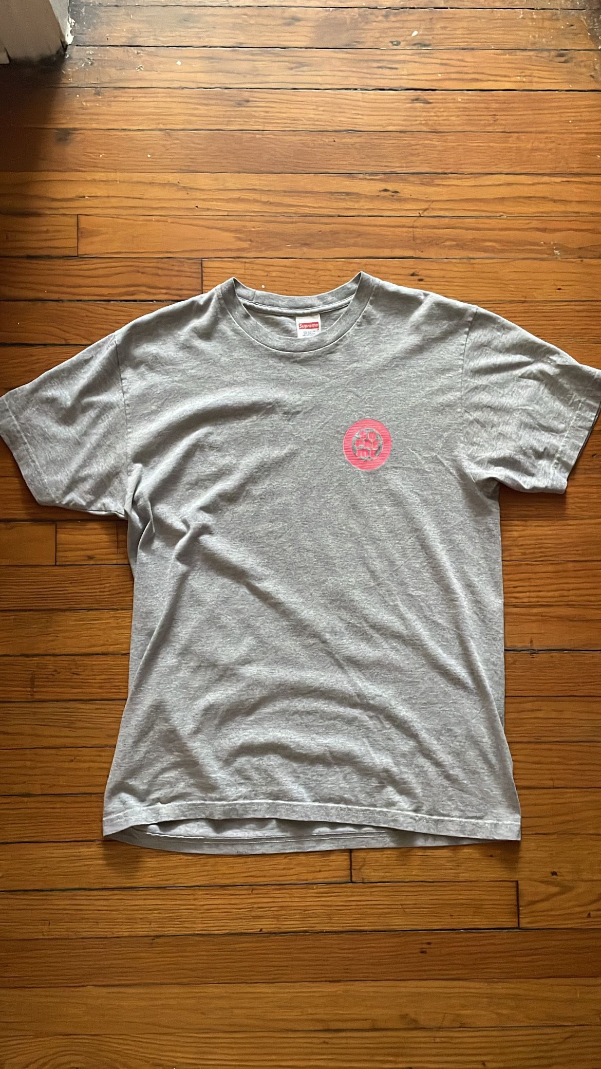 Pink and Grey Supreme Shirt