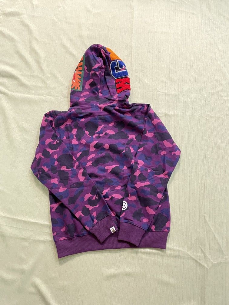 A Bathing Ape Purple Long Sleeve Hoodies & Sweatshirts