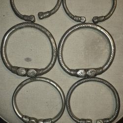 6 Pc Antique upper arm Yemen Cuff/anklet , Tribal art
