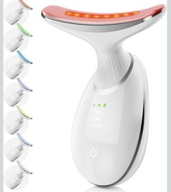 Face And Neck Massager Handheld  For Face 7 Color LED USB Rechargeable 