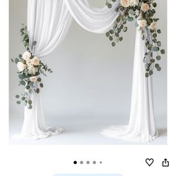 White Wedding Draping. 2 Pieces, 20 Feet Long (each)