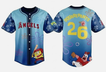 Brand New unopened Los Angeles Angels SpongeBob baseball Jersey