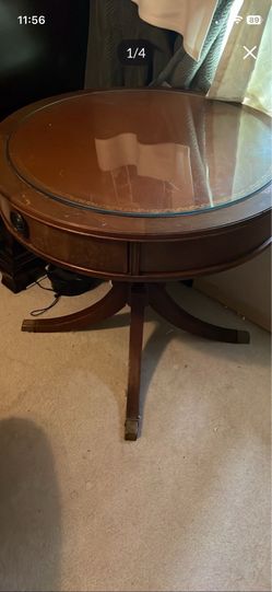 Antique table and 2 chairs