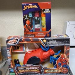 Brand New Spiderman Wrist Nerf gun with chalk Pickup Between 2;00-10:45 Pm Rainbow/charleston Cash Only Read Description 