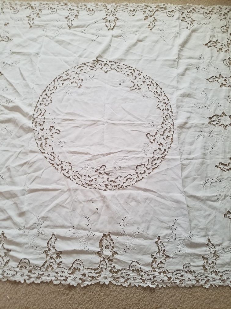 Vintage card table table cloth