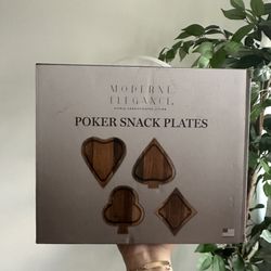 Poker Snack Plate Set 