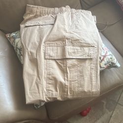 New Mens’s big & tall Khaki Khaki Color Cargo Pants 