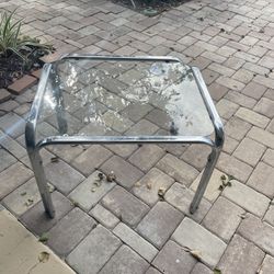 Side Table Chrome Italian Vintage 30x27