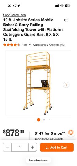 2 story scaffold