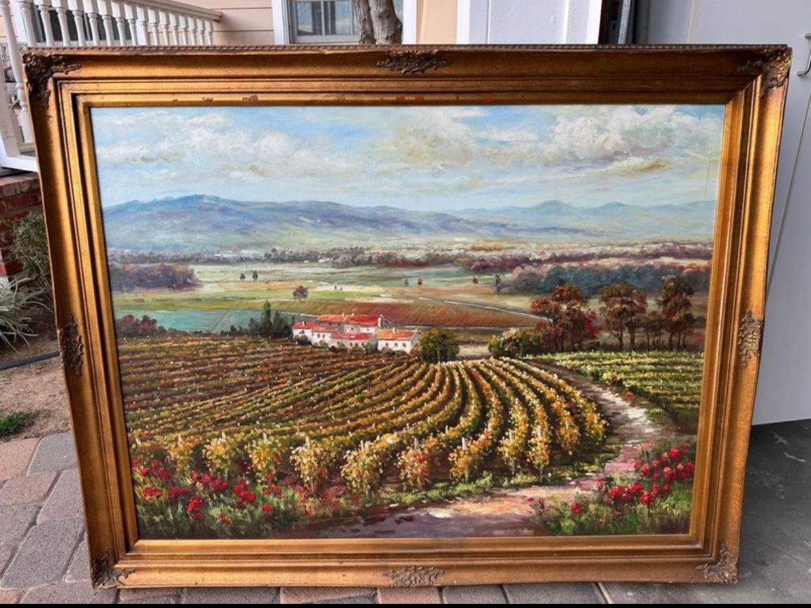 Beautiful 36x48 Impressionist Oil Painting,All Products : American Fashion Style Bags On Sale