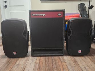 Cerwin Vega 18" Subwoofer & Rockville 15" Full Range Speakers