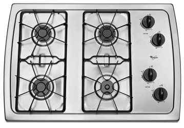 Whirlpool Gas Cooktop 30-inch Stainless Steel