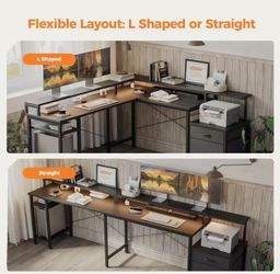 Large L-Shape Computer Desk