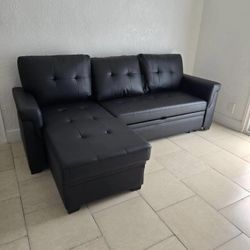 Black Pull Out Sofa bed 