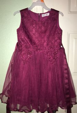 Burgundy girl dress size 4t