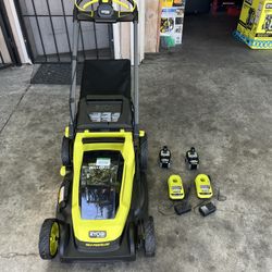 RYOBI ONE+ HP 18V Brushless 20 in. Cordless Battery Walk Behind Self-Propelled Lawn Mower w/ (2) 6.0
