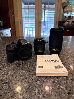 Nikon D3400 DSLR Camera Bundle (2 Lenses & Accessories)