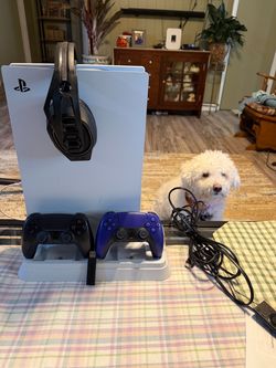 PS5 Digital Edition Bundle – 2 DualSense Controllers + Wireless Rig Headset + Charging Dock