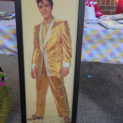 Elvis Presley Wooden  Wall/Or Prop Hanging W/ His Signature