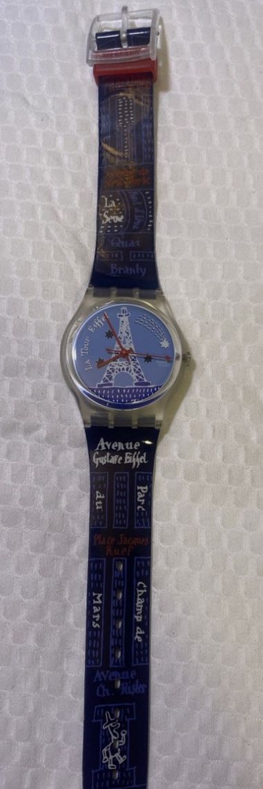 Swatch Watch Of Paris And The Eiffel Tower