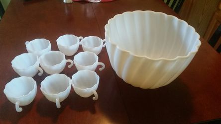 1920's Antique Punch Bowl Set