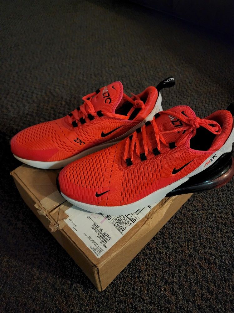 Nike Air Max 270 Red Orbit Black Running Shoes Men's Size 13