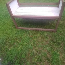 Two-seater Wood Bench