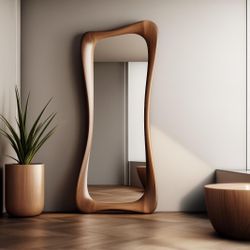 Full Body Mirror - Real Wood