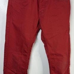 Levi’s 511 Slim Jeans Women 16 Reg 28x28 Red Denim Pants