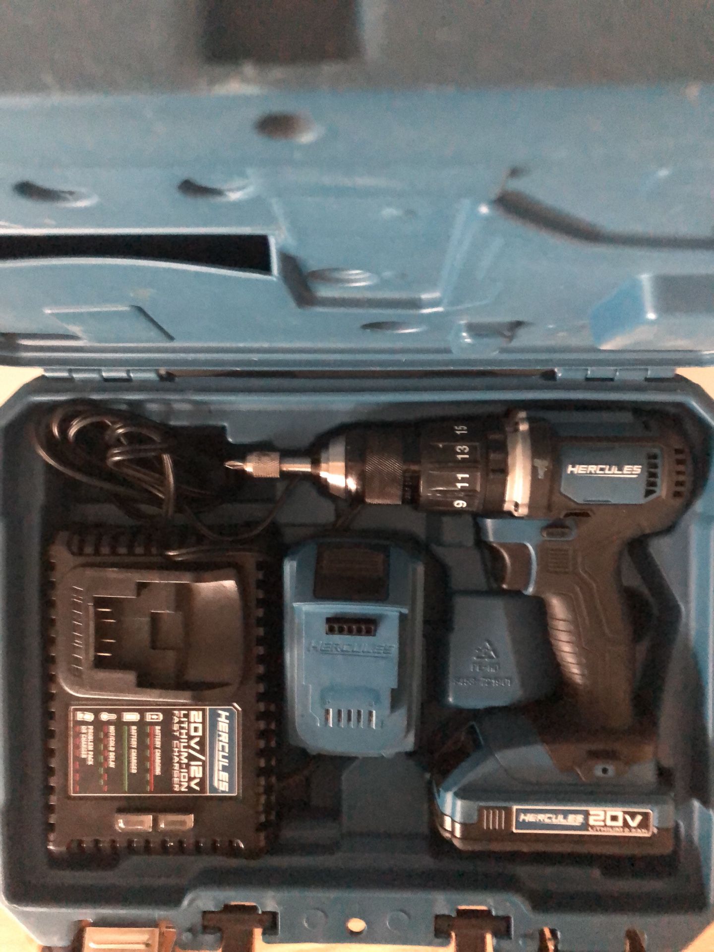 Hercules drill, 2 , 20v.  batteries, charger