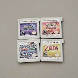 Nintendo 3ds Games Pokemon Omega Ruby, Ultra Moon, Mario & Luigi Dream Team, Zelda Ocarina Of Time 