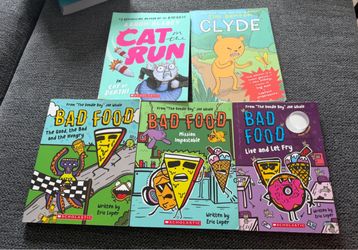 Bad food, cat run, Clyde  books