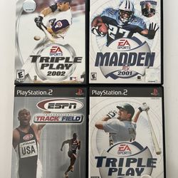 PlayStation 2 PS2 EA Sports & ESPN Track & Field Lot of 4 Games 