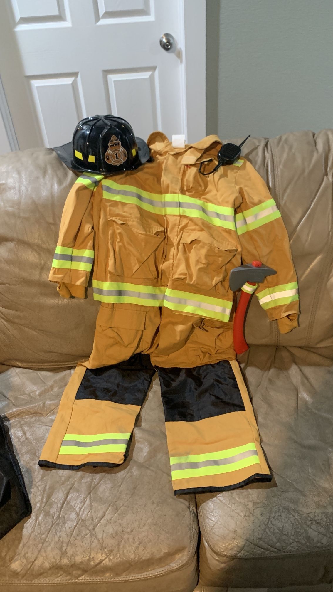 Pretend Play Child’s Firefighter Set And Big Rigs