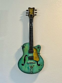 Large metal guitar wall art