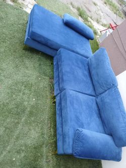Royal blue sectional couch