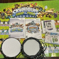 Skylanders swap force giants nintendo wii with portals and poster