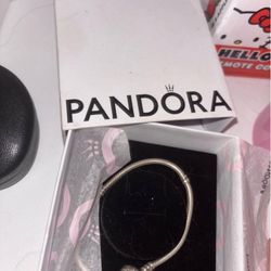 Authentic Pandora Silver Heart Bracelet 
