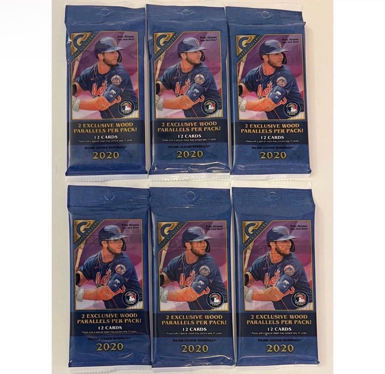 (6) 2020 Topps Gallery Baseball Value Packs 6 Pack Lot MLB Cards Fat Packs Cello Packs Present Gift