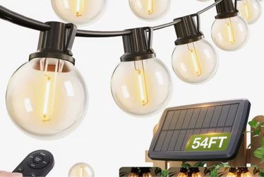Solar Outdoor Waterproof String Lights with Globe Bulbs