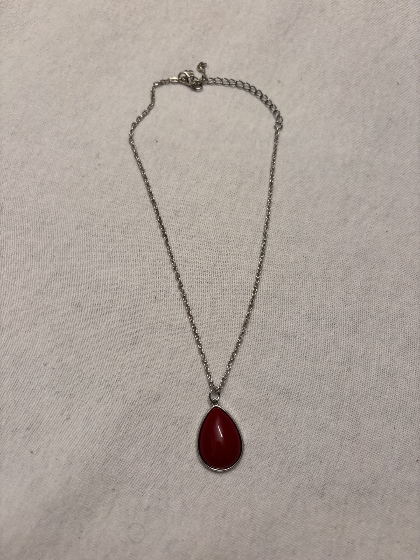 Red Stone Pendant Necklace