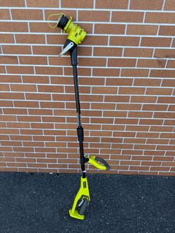 Ryobi 18 V Weed eater bare tool only. Missing guard. Used in good condition and works great. It actually works better because the string extends more.
