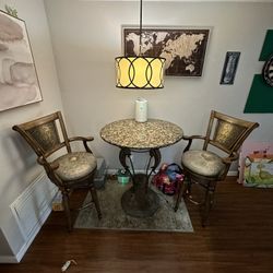 Vintage Gothic Hightop With 2 Chairs