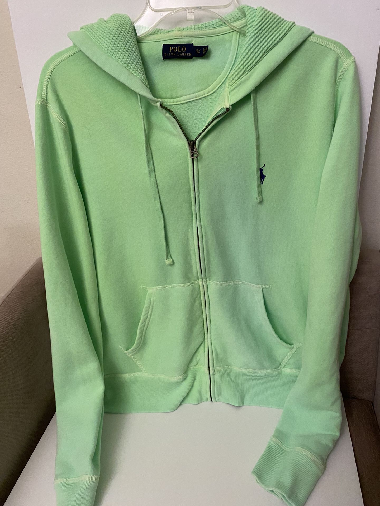 Neon green online polo hoodie