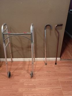 New walker with wheels and Cane's