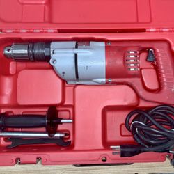 MILWAUKEE 1/2” Heavy Duty Corded 120V Hammer Drill W/ Accessories & Case