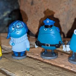 Disney Inside Out Figures Lot Of  4 Joy, Sadness, Guards