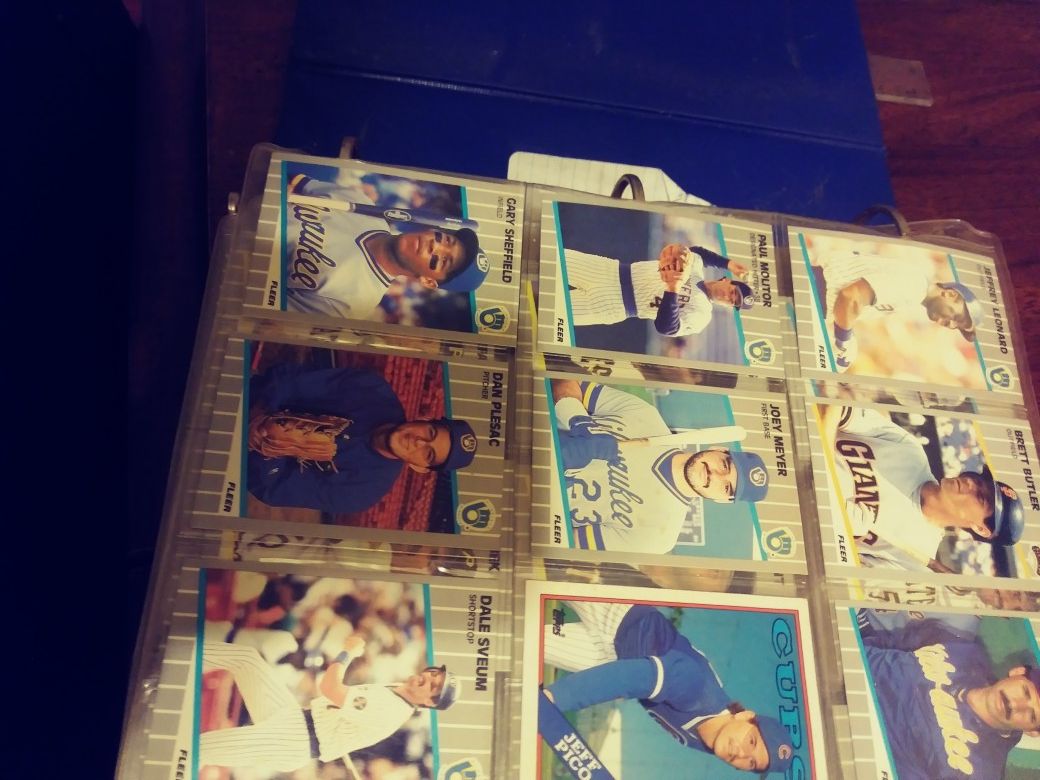 Fleer , Topps , and Bowman baseball cards