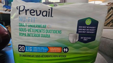 Prevail Adult Daily Underwear, Size Large