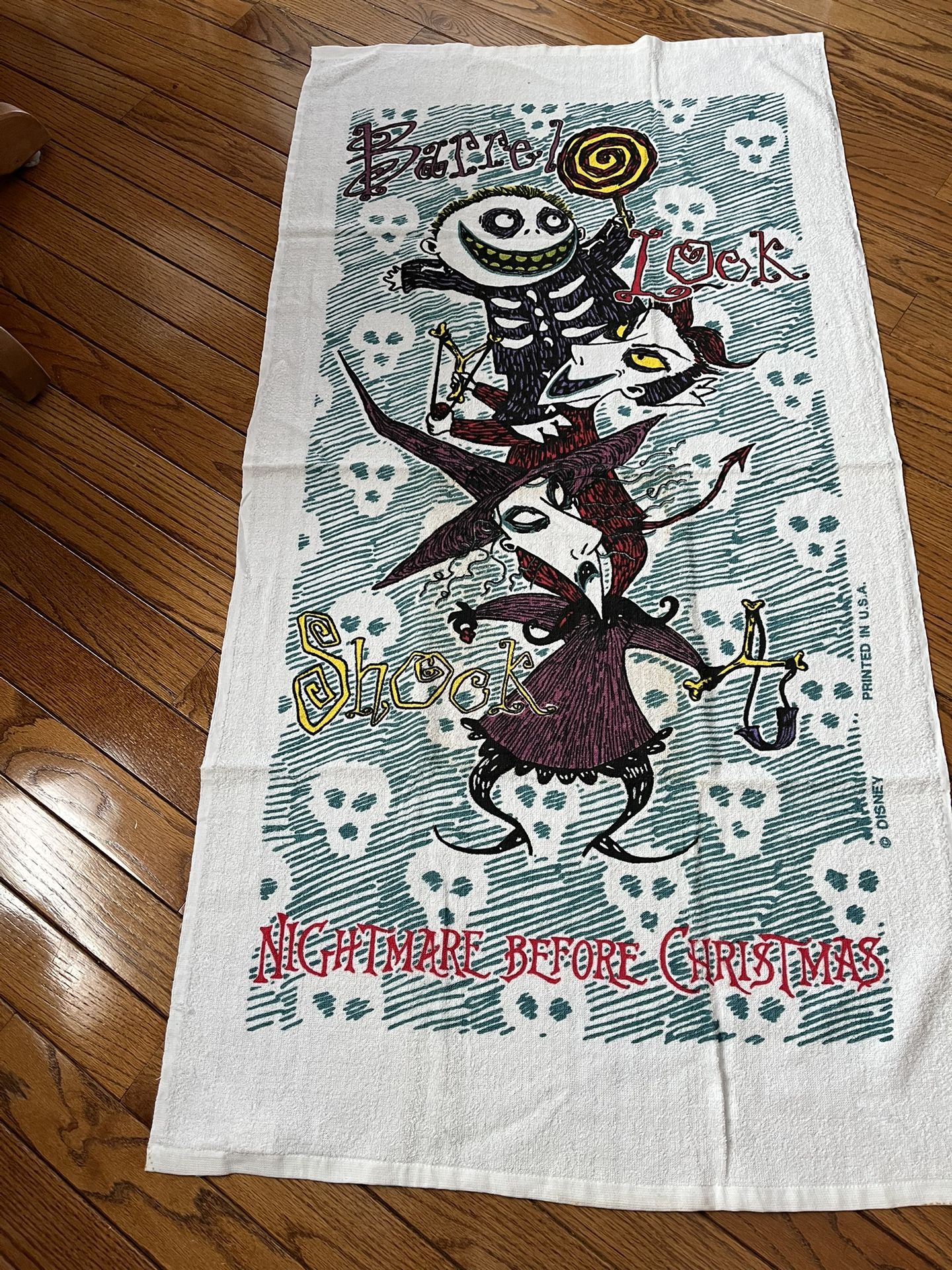 Two New Beach Towels. Nightmare before Christmas.